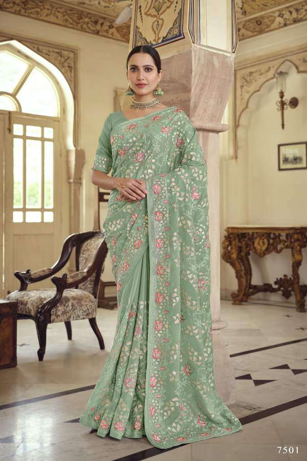 Arya Swarna 2 Party Wear Georgette Wedding Wear Heavy Latest Designer Saree Collection